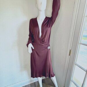 Elegant Drop Waist Dress with Asymmetrical Hem
